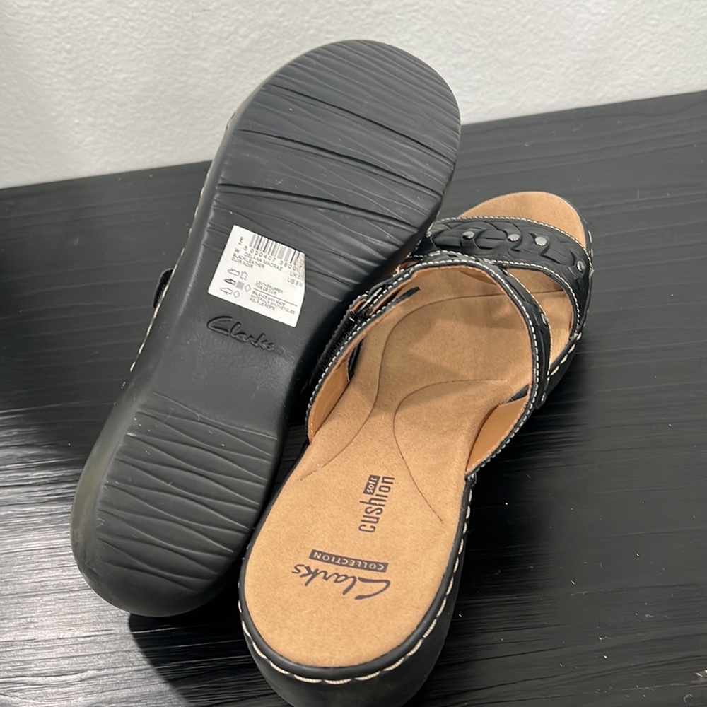 Clarks Women’s Sandals Delana Macrae Black Size 8 - Picture 11 of 15